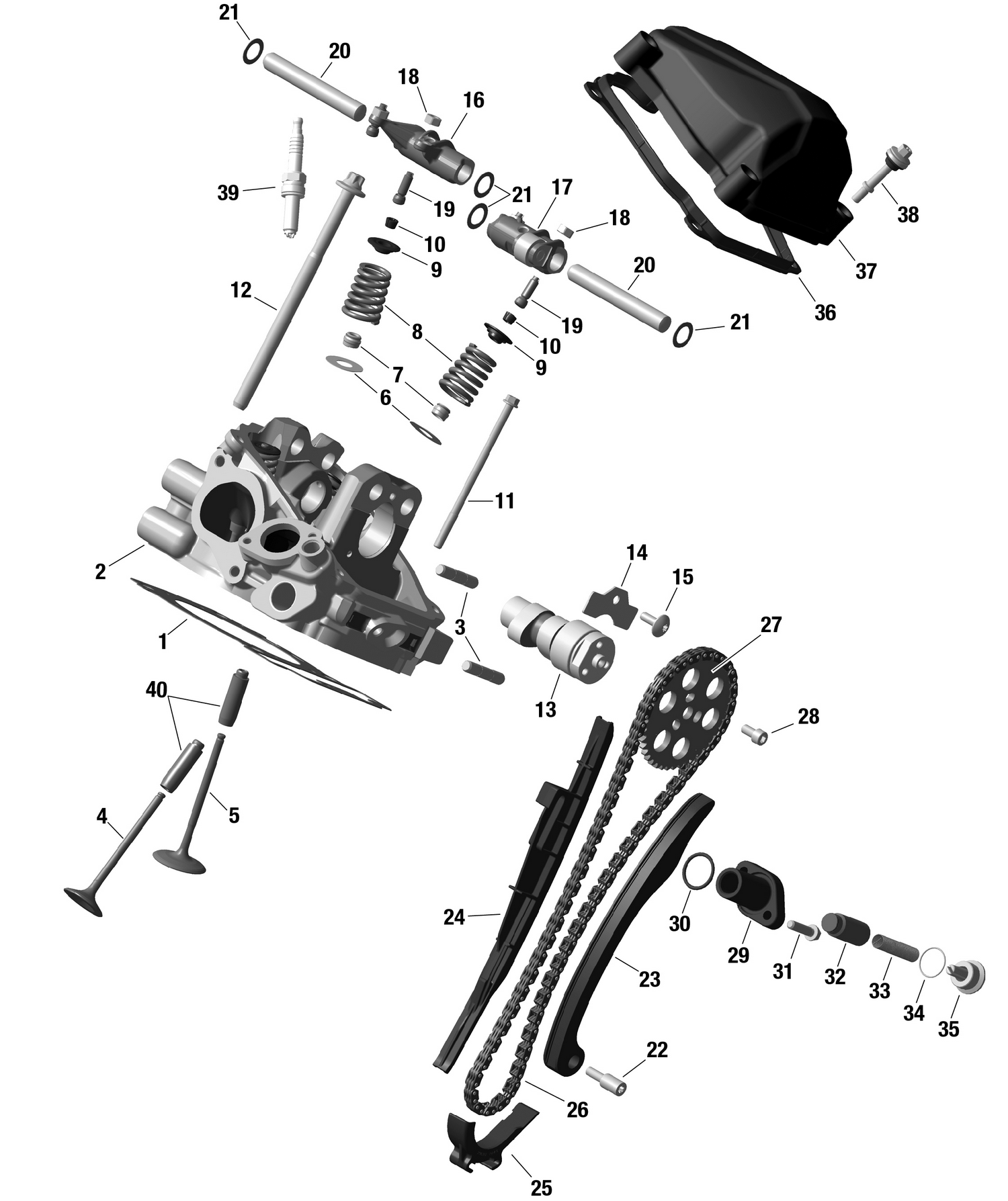 01- ROTAX - Rear Cylinder Head