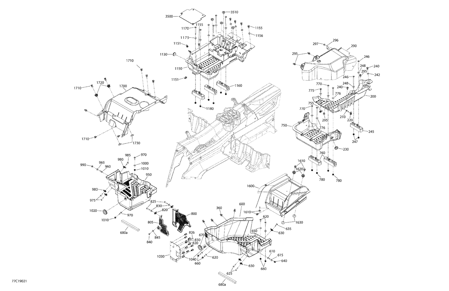 09- Cab Interior Commander MAX - Lower Section