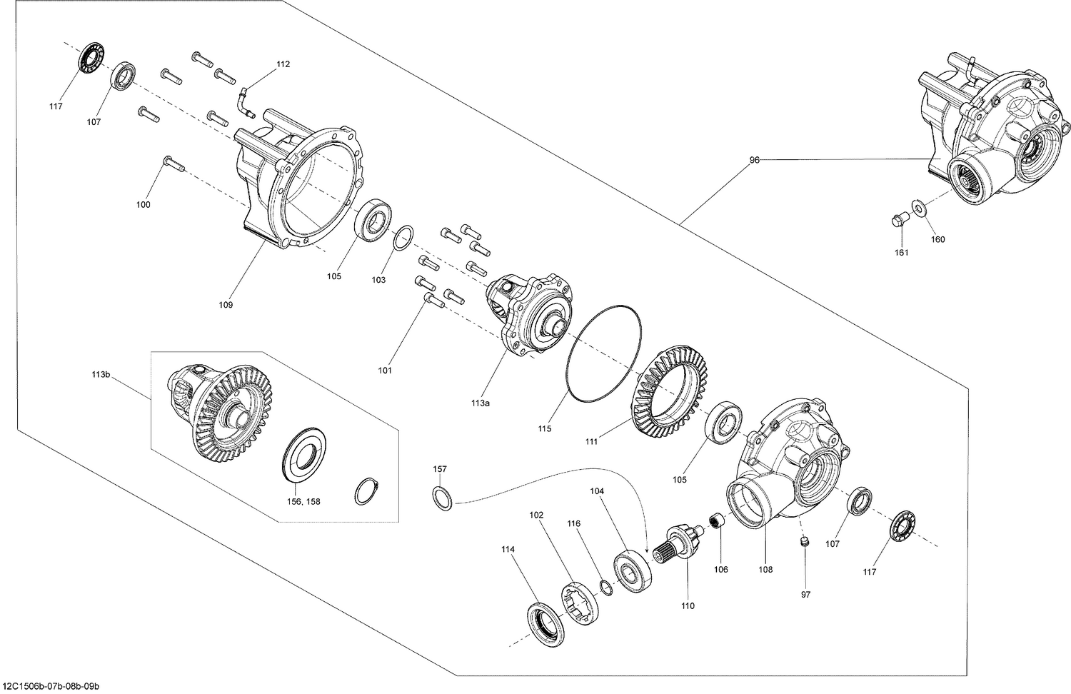 07- Drive System, Front _Differential_12C1509b