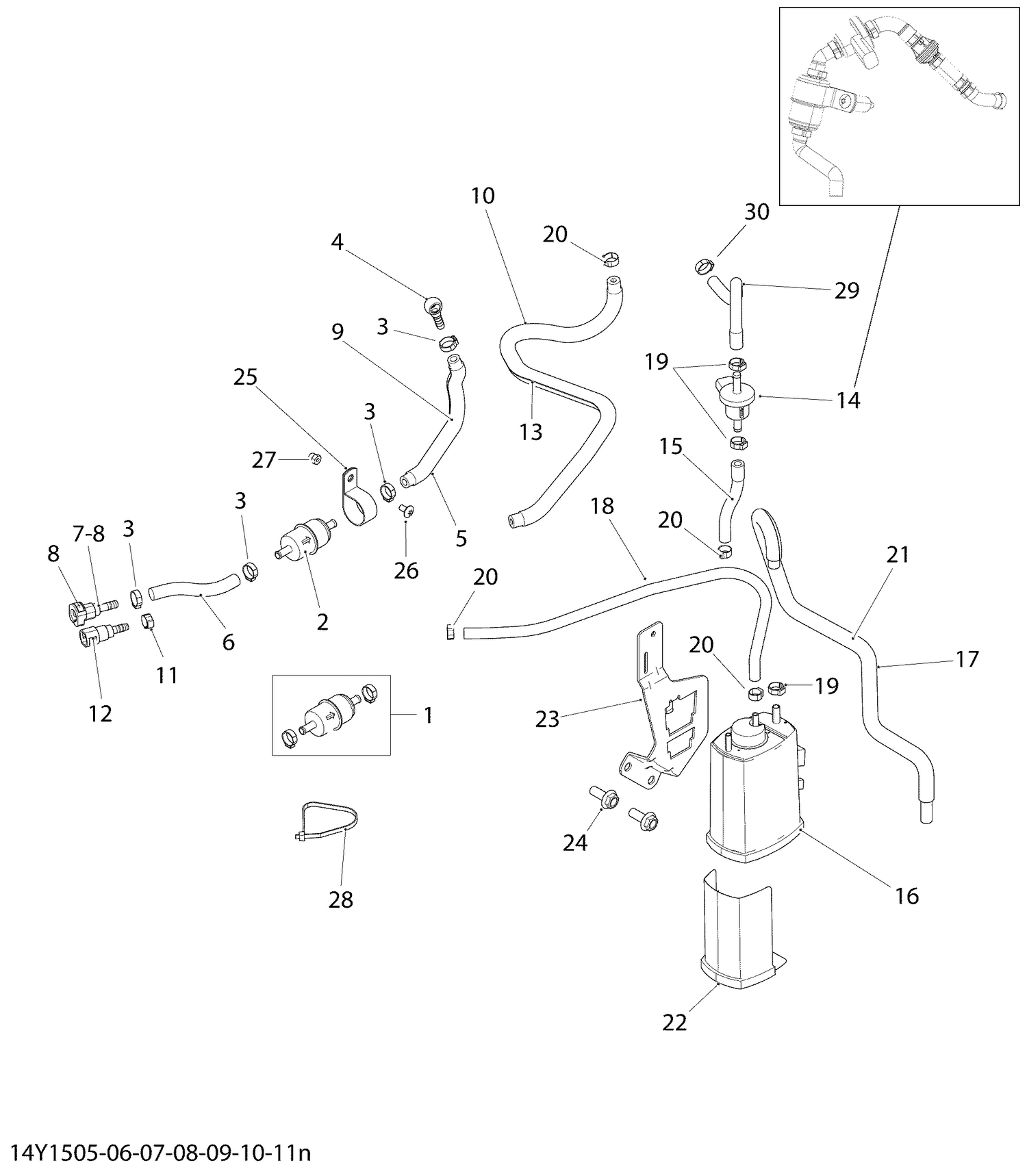 02- EVAP System - NO CARB _14Y1505n