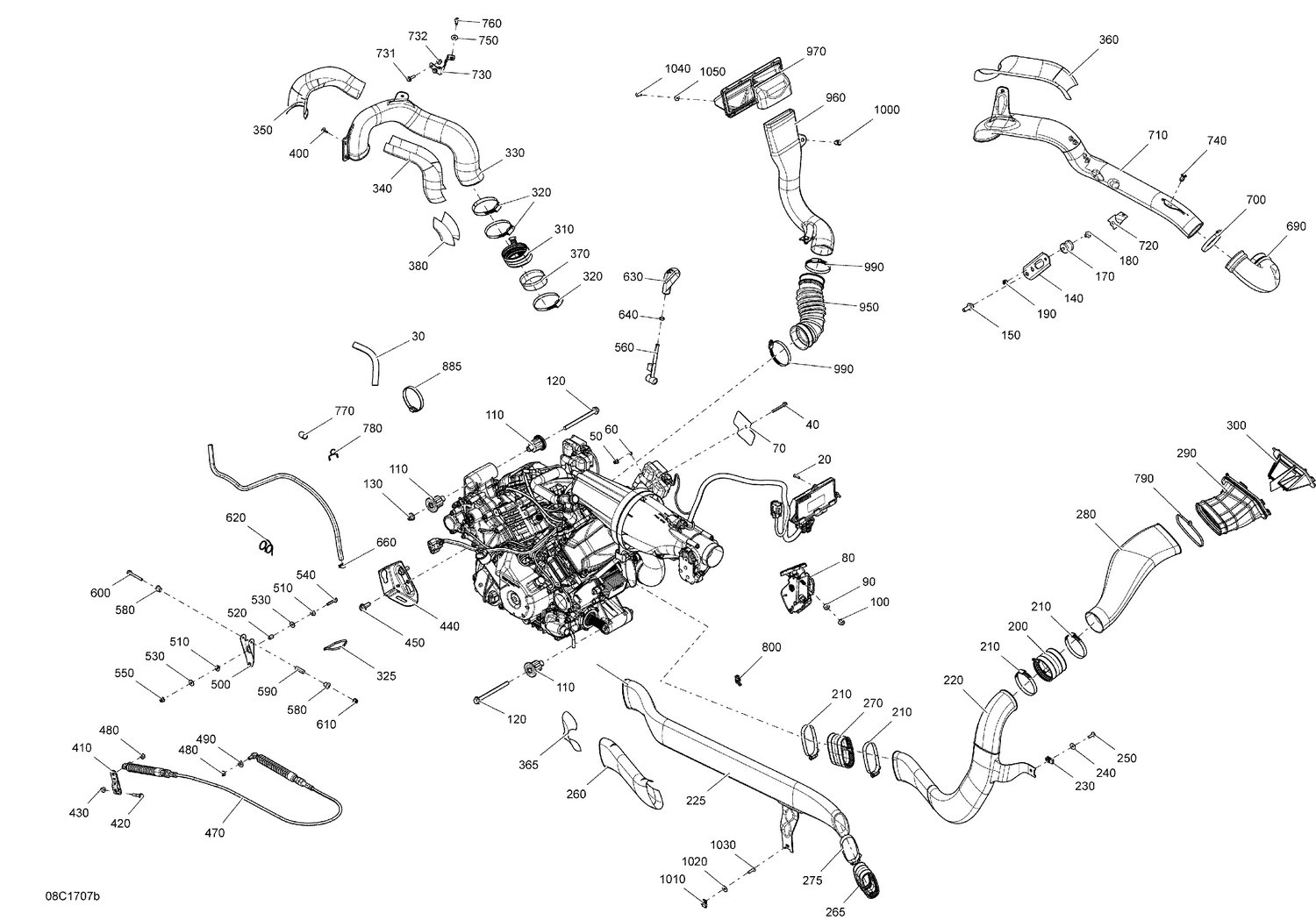 01- Engine - 1000R EFI Except Package XMR