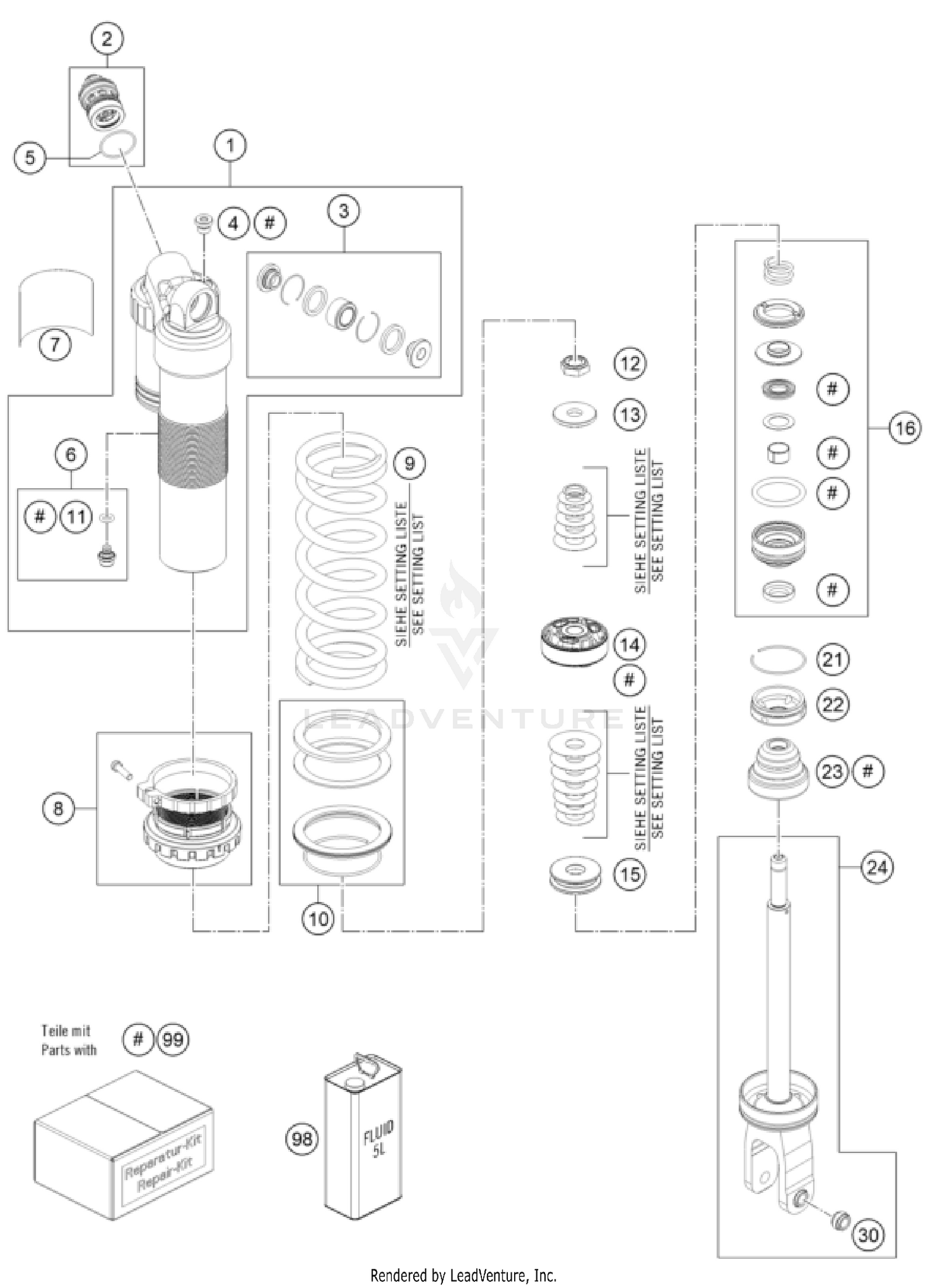 SHOCK ABSORBER DISASSEMBLED