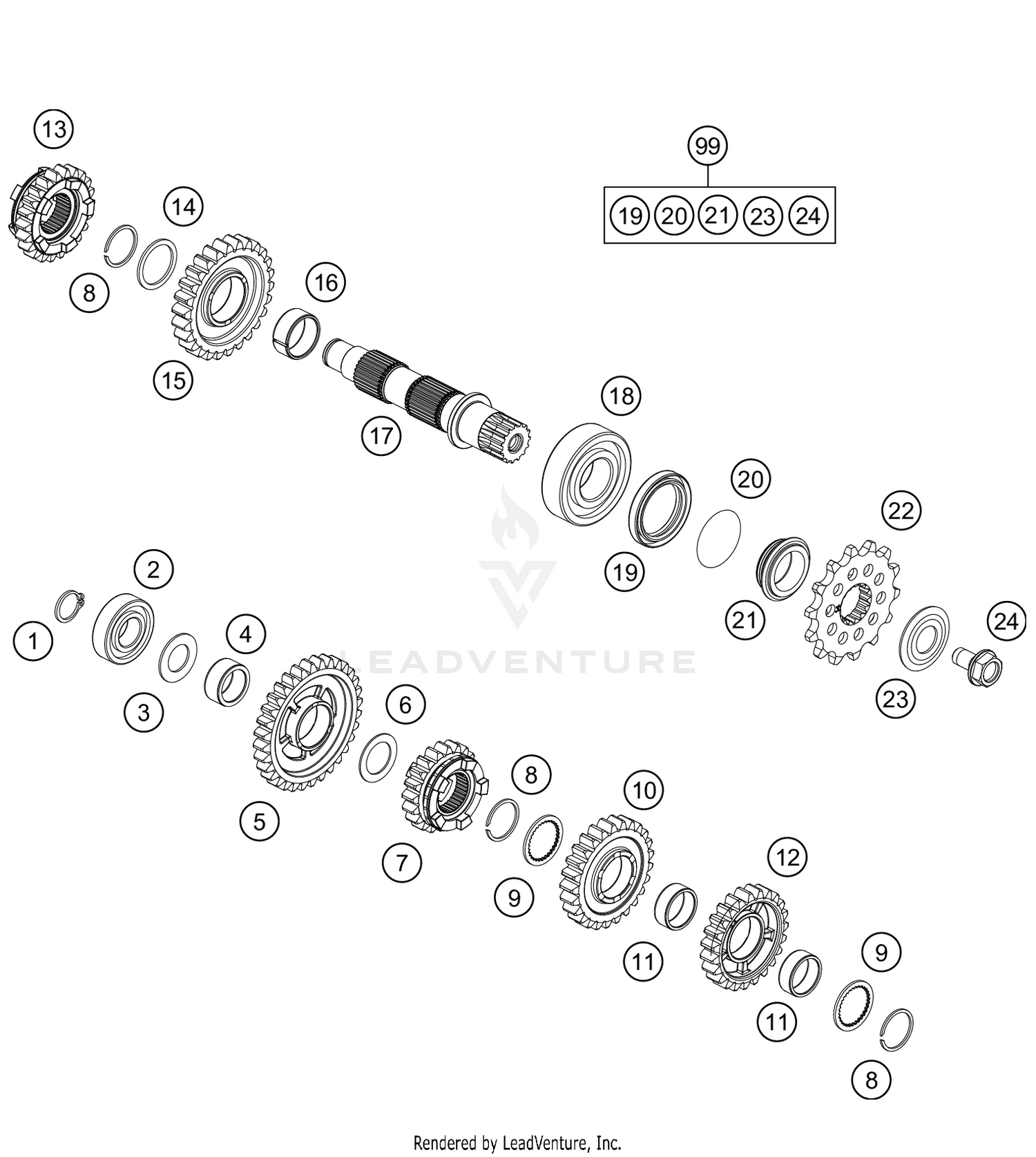TRANSMISSION II - COUNTERSHAFT
