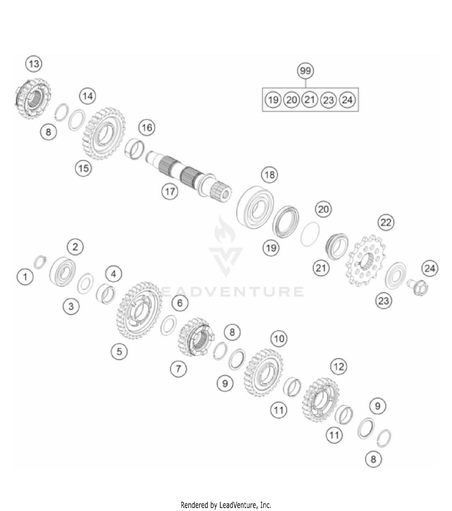 TRANSMISSION II - COUNTERSHAFT