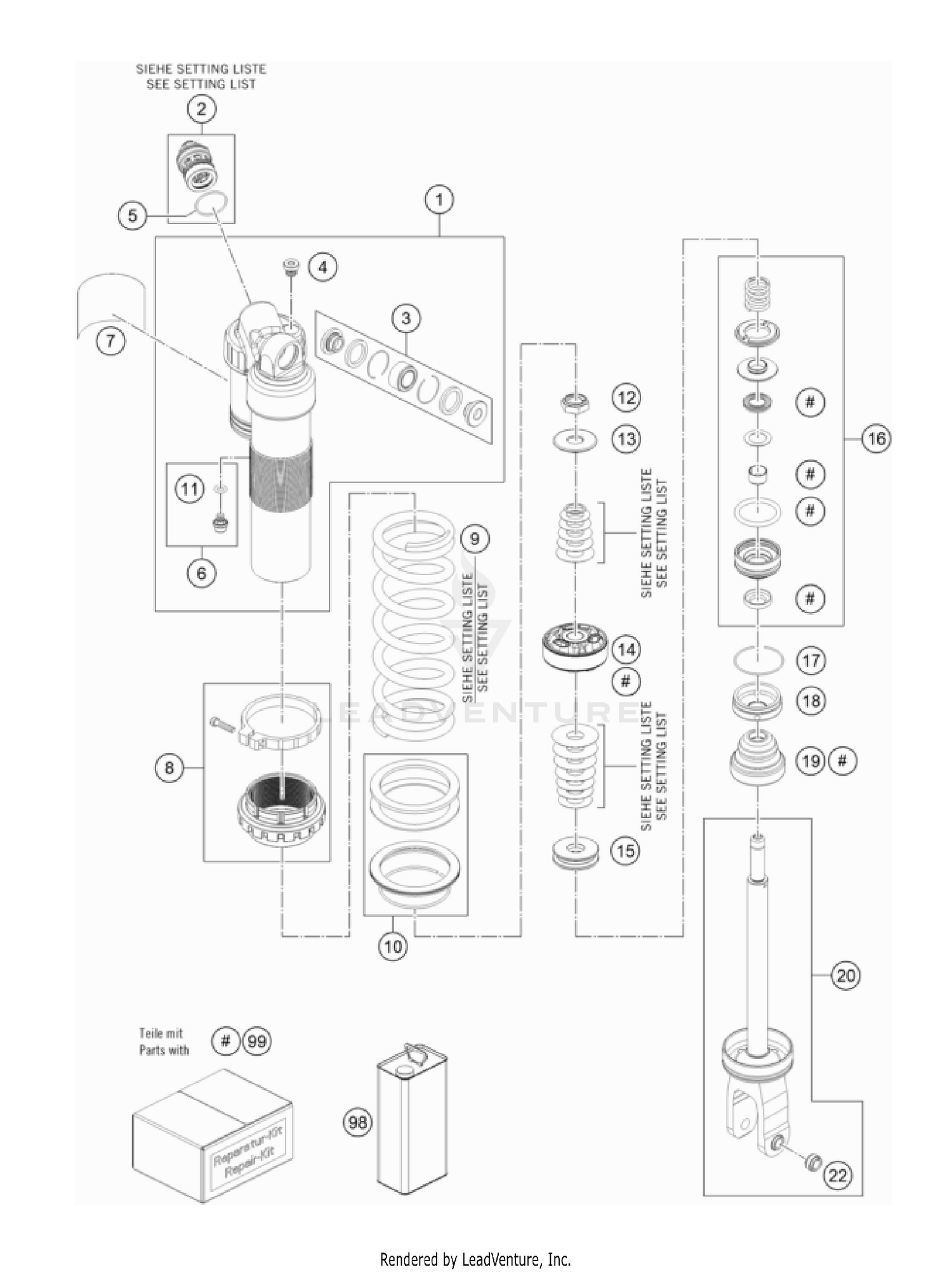 SHOCK ABSORBER DISASSEMBLED