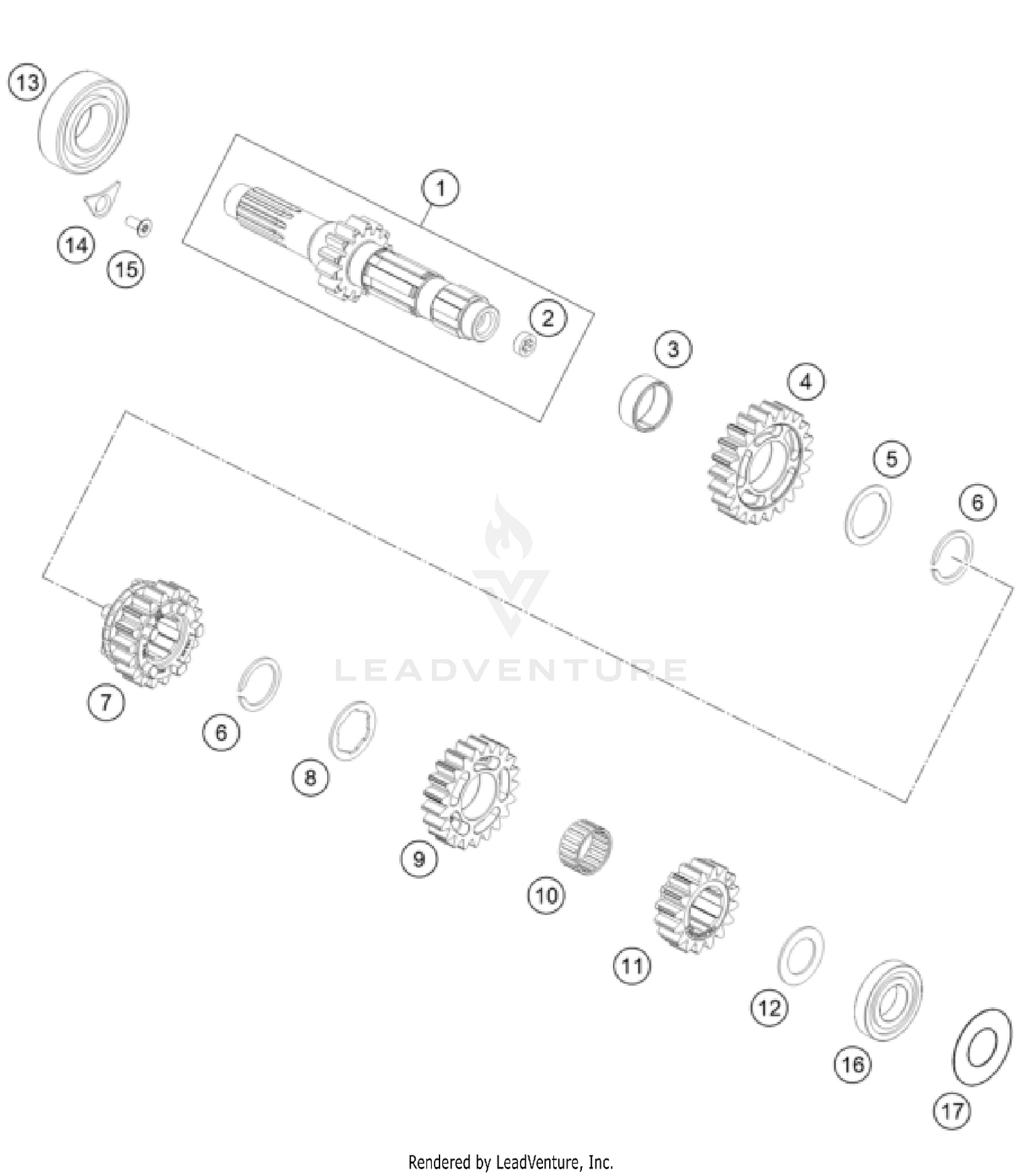 TRANSMISSION I - MAIN SHAFT