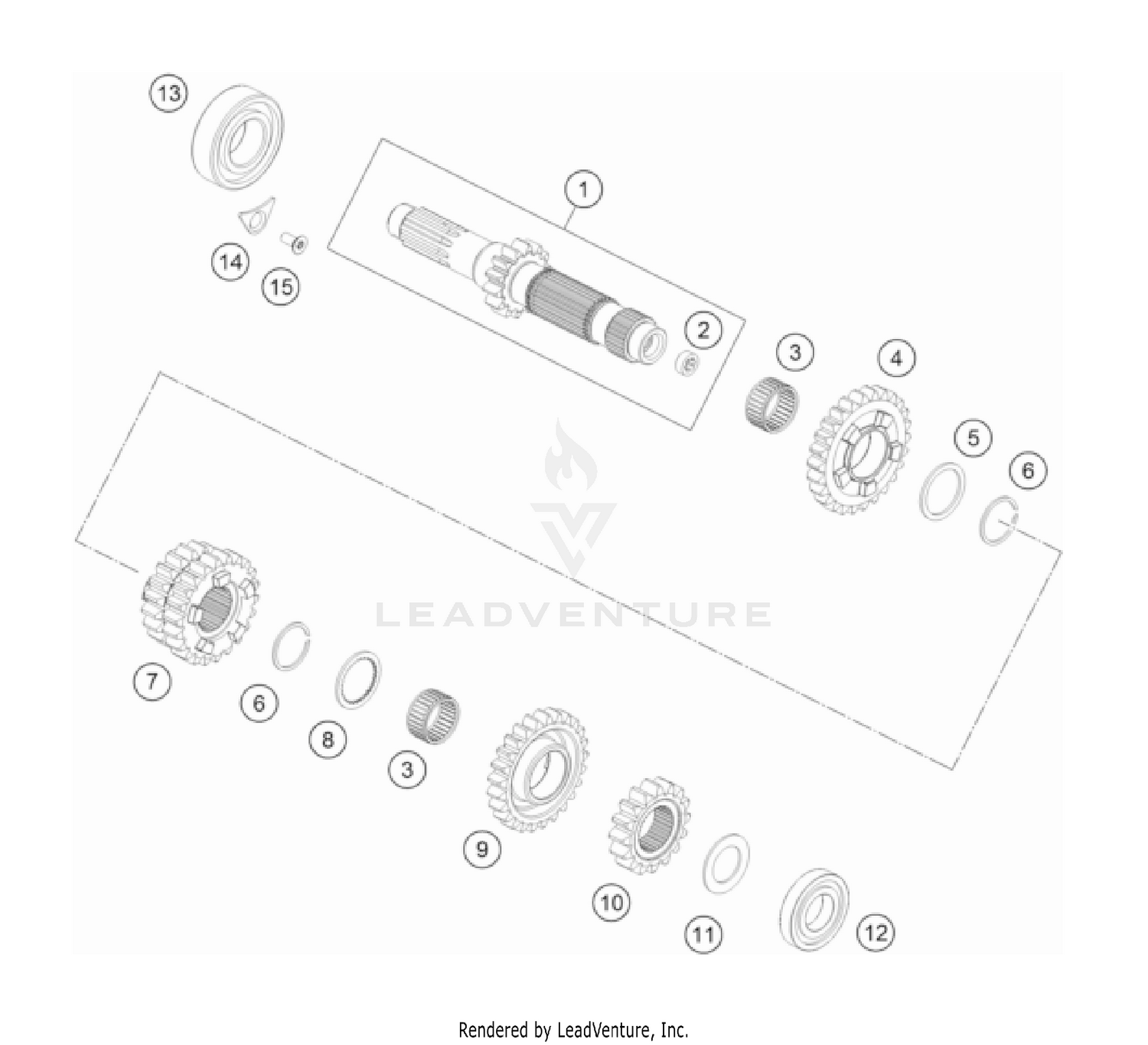 TRANSMISSION I - MAIN SHAFT