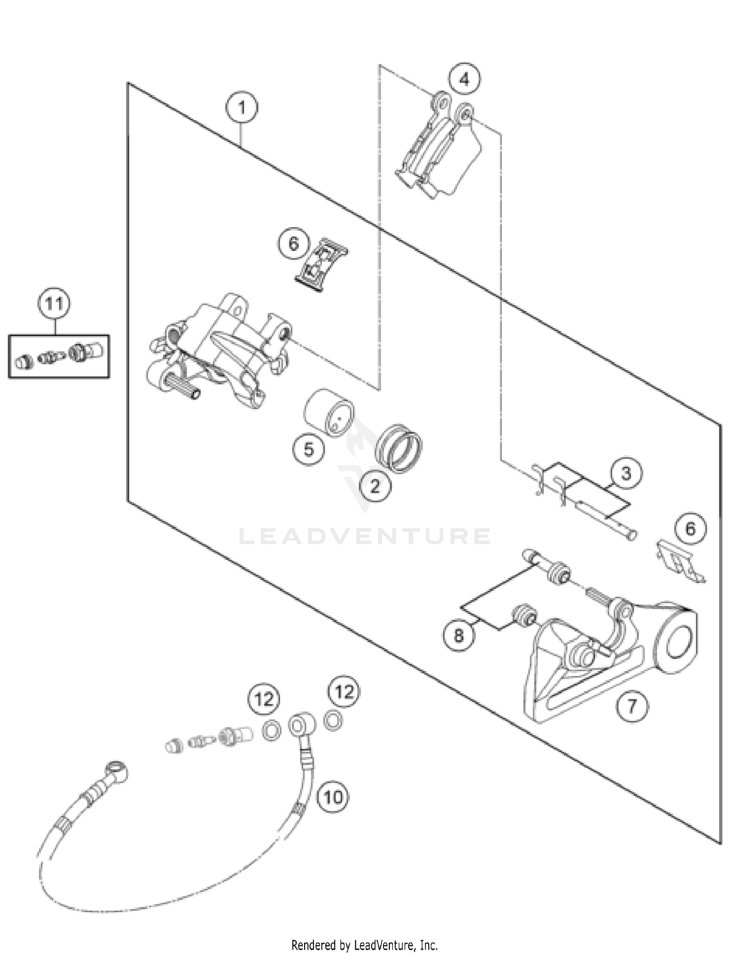 REAR BRAKE CALIPER