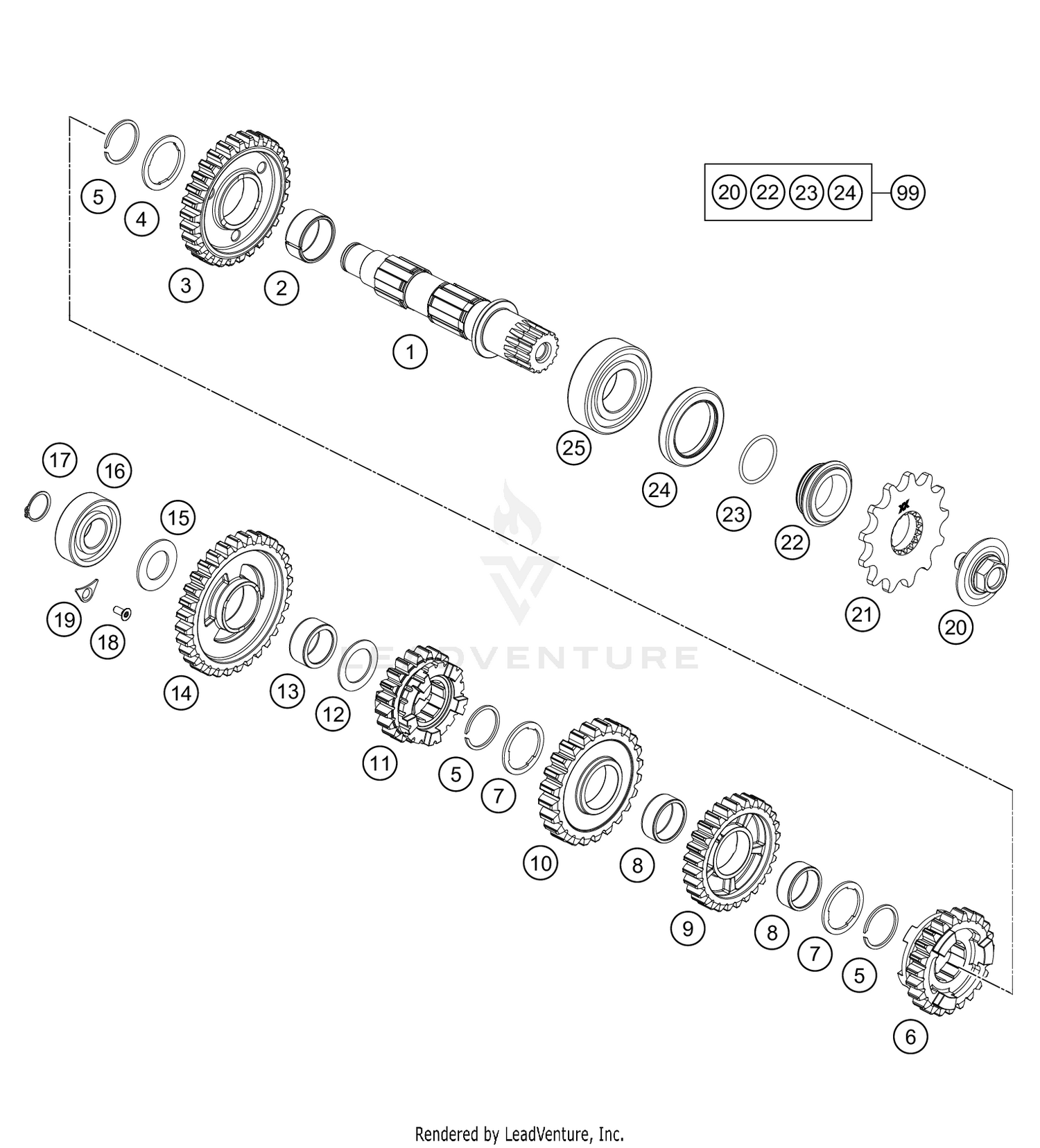 TRANSMISSION II - COUNTERSHAFT