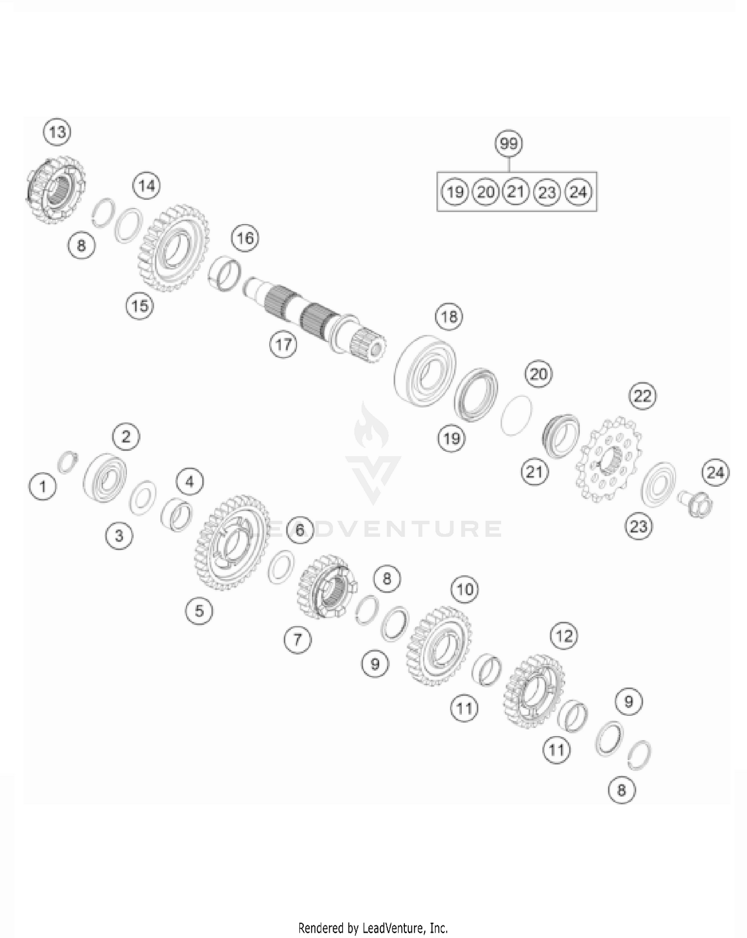 TRANSMISSION II - COUNTERSHAFT