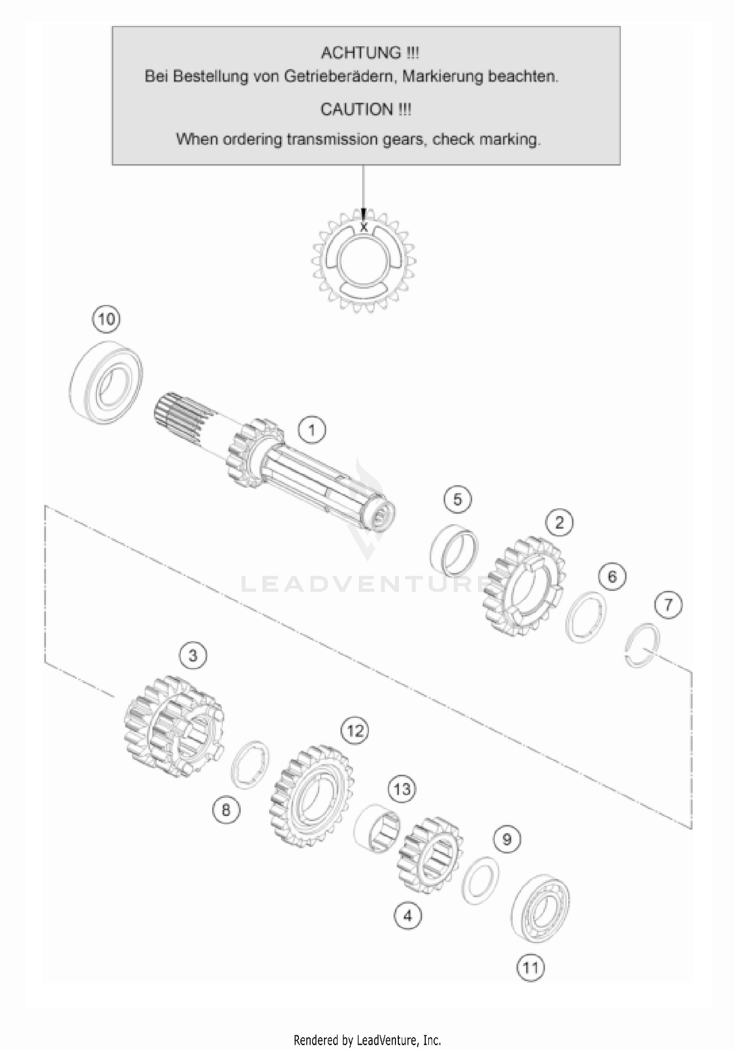 TRANSMISSION I - MAIN SHAFT