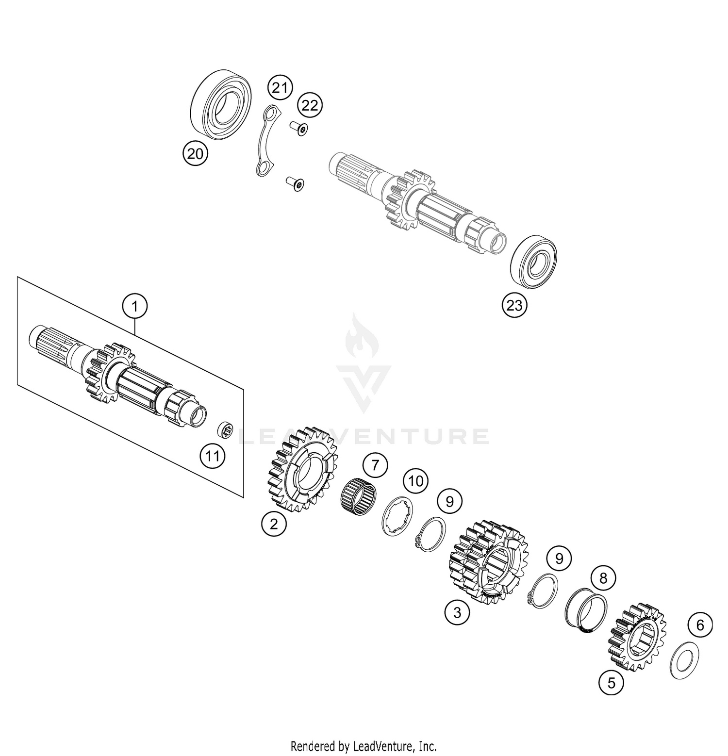 TRANSMISSION I - MAIN SHAFT