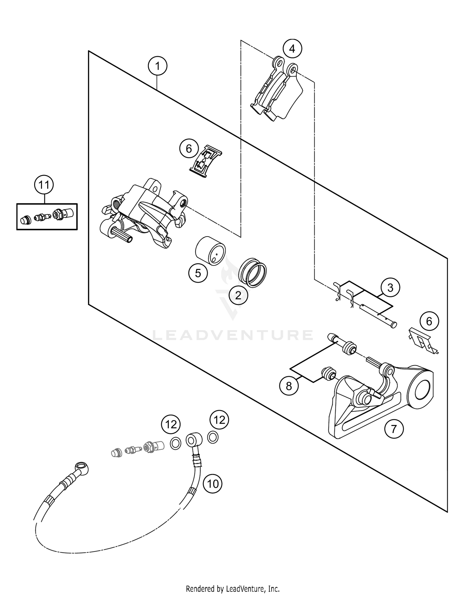 REAR BRAKE CALIPER