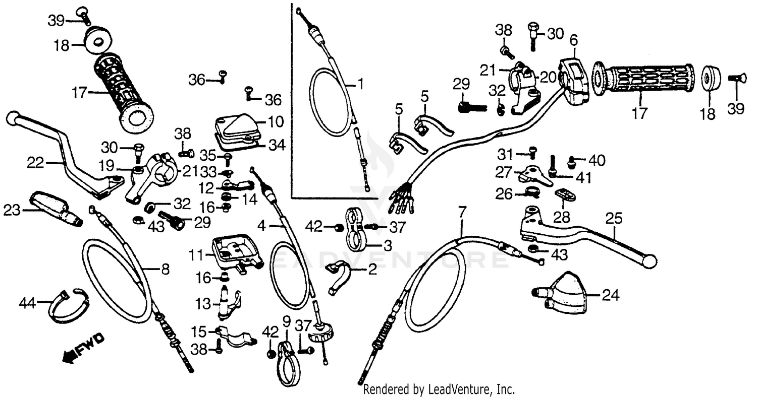 CONTROL LEVERS + SWITCHES + CABLES 85-86