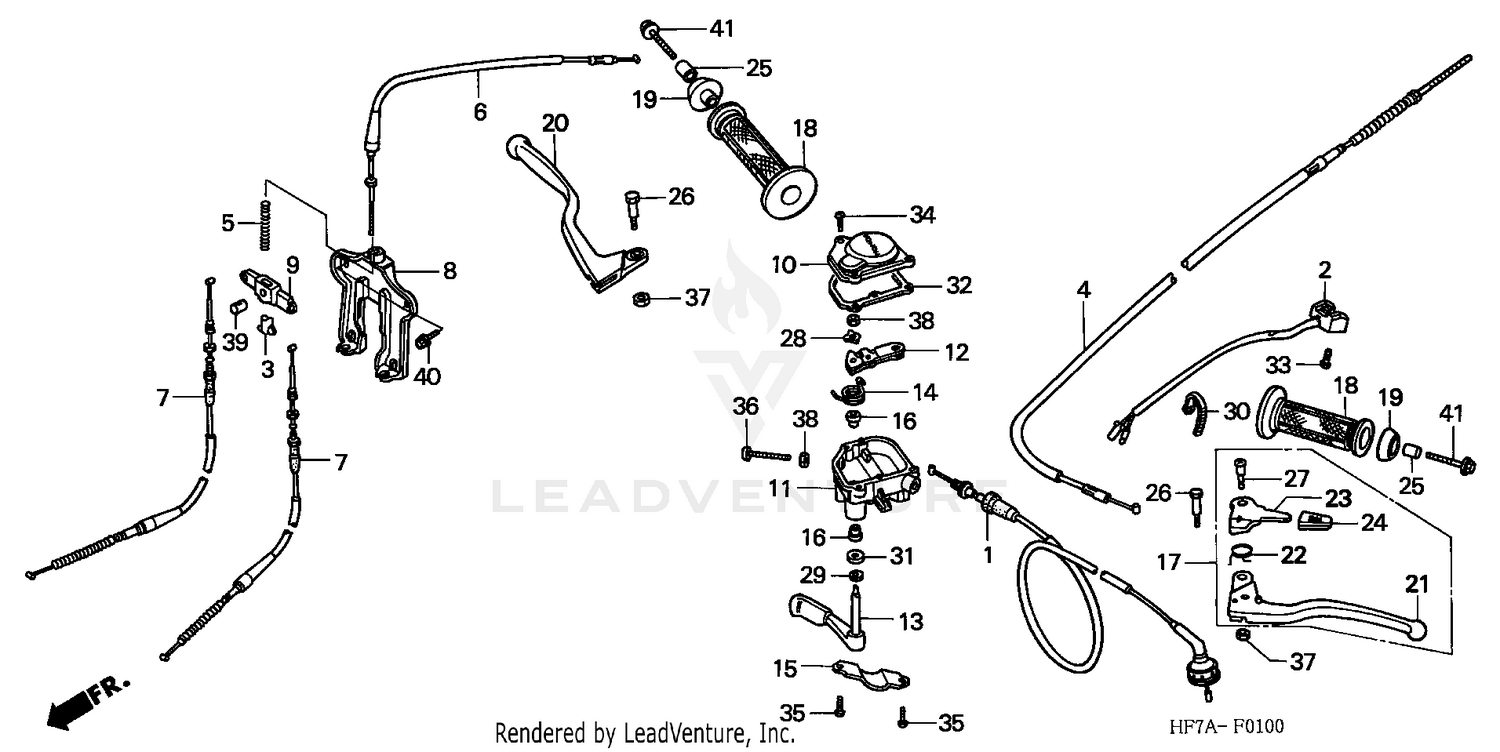 HANDLE LEVERS + SWITCH + CABLES