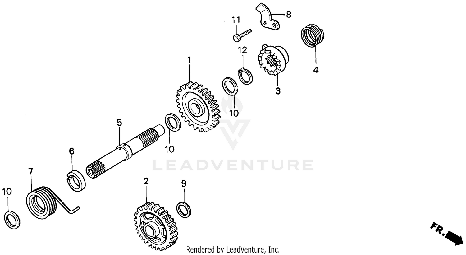 KICK STARTER SPINDLE