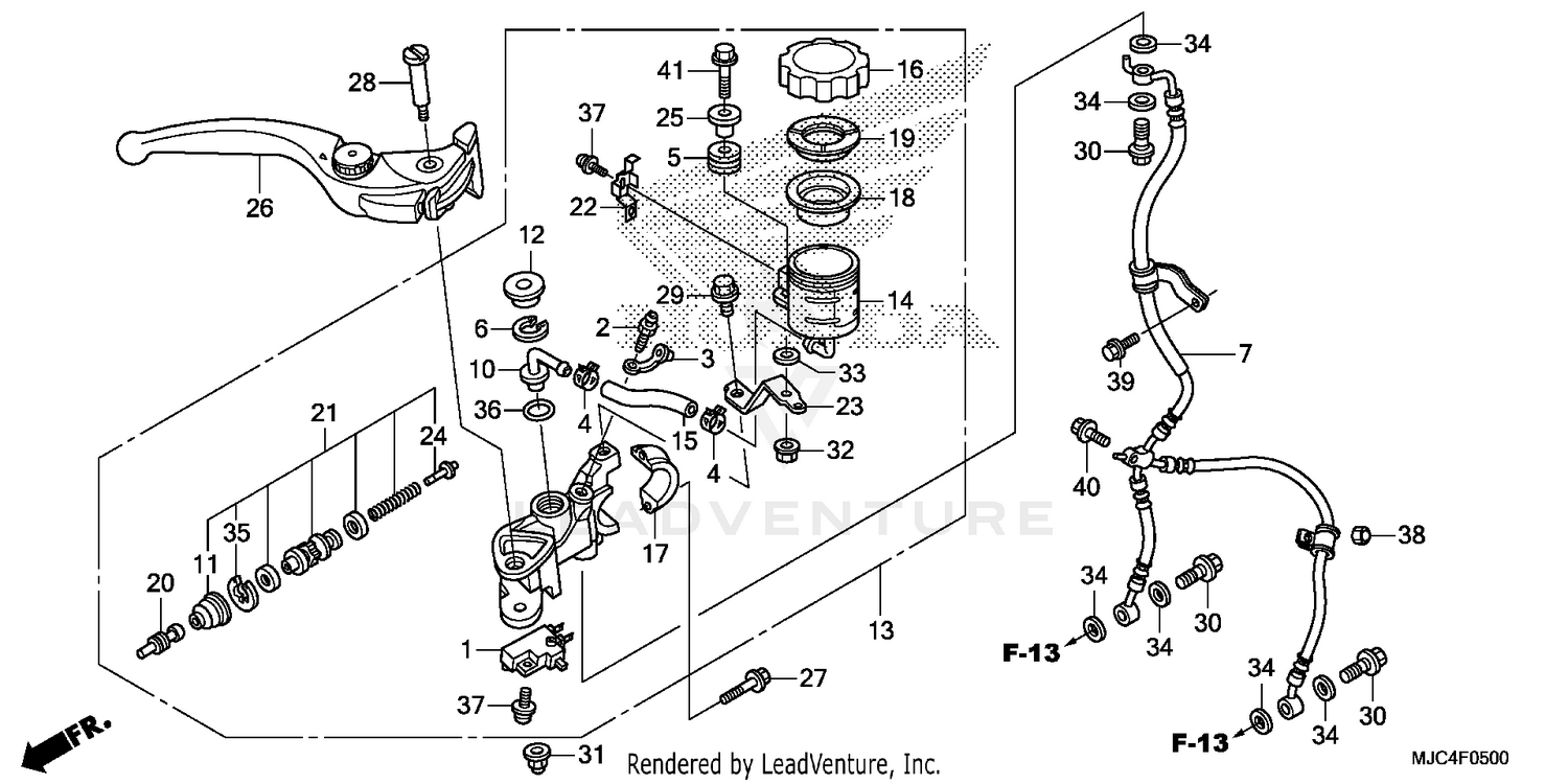 FRONT BRAKE MASTER       CYLINDER (CBR600RR)