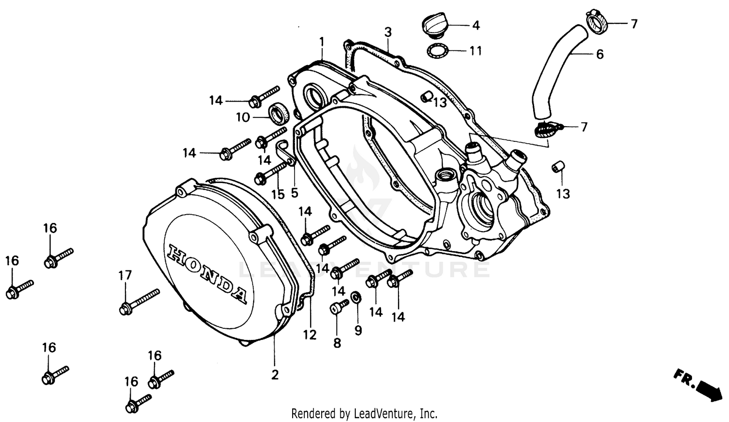 RIGHT CRANKCASE COVER 87-89