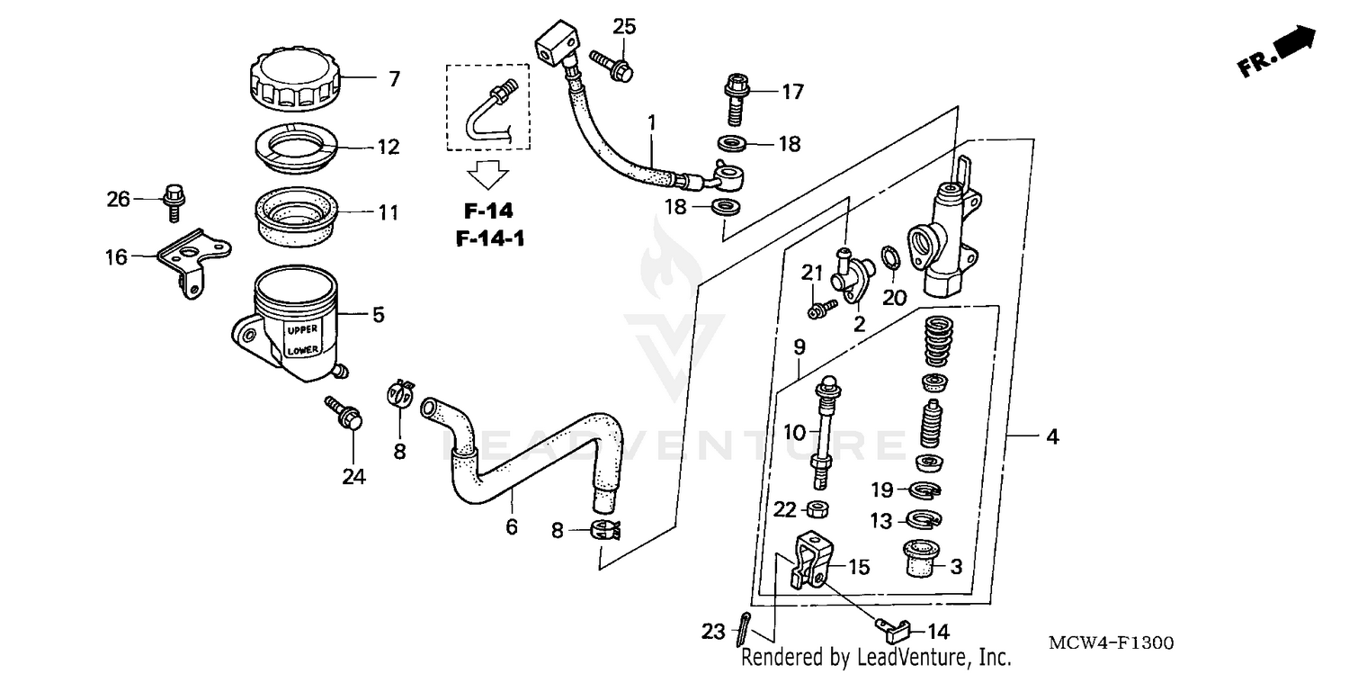 REAR BRAKE MASTER        CYLINDER