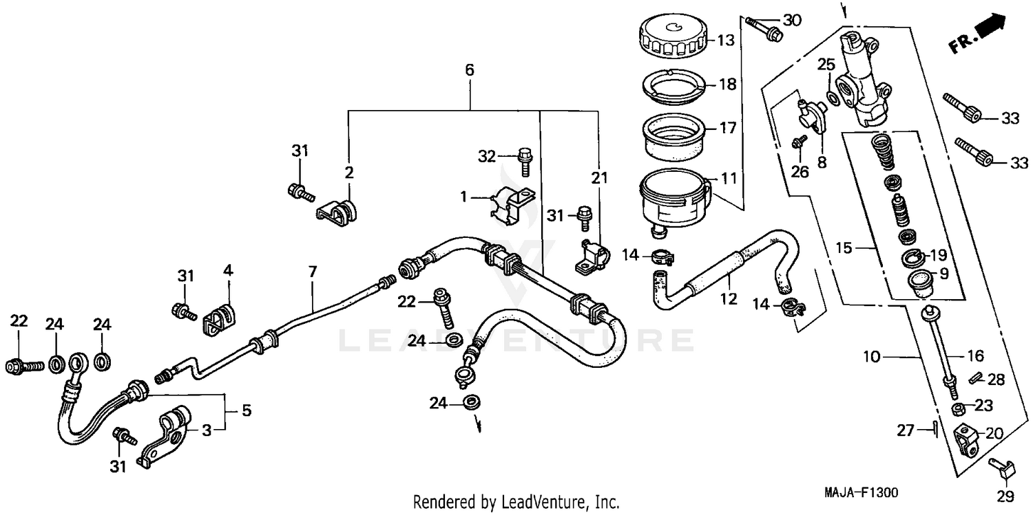 REAR BRAKE MASTER        CYLINDER