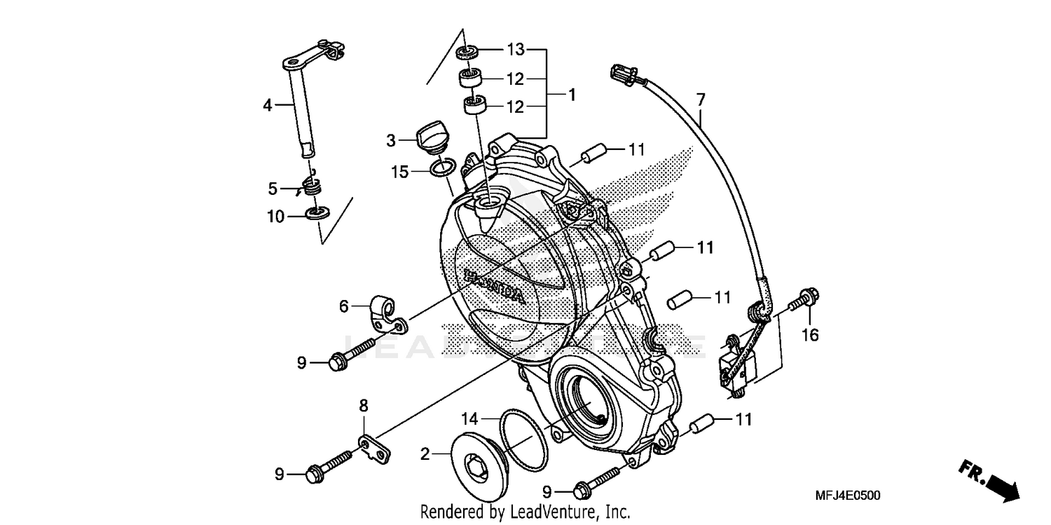 RIGHT CRANKCASE COVER    (1)