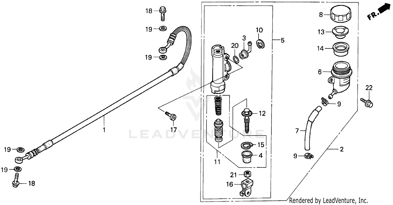 RR. BRAKE MASTER CYL.