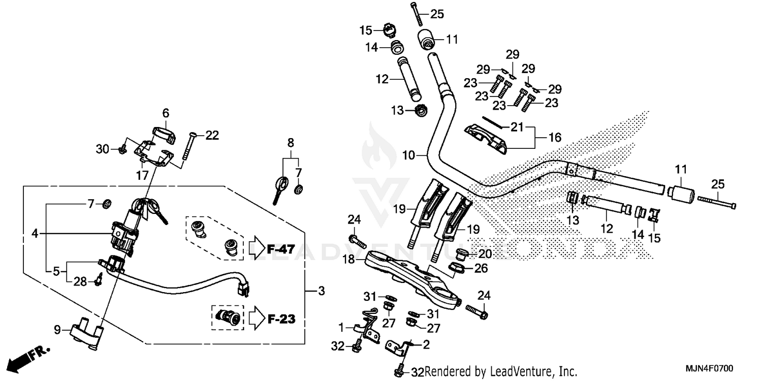 HANDLEBAR + TOP BRIDGE