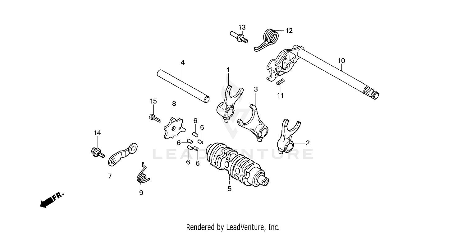 GEARSHIFT DRUM + GEARSHIFT FORK