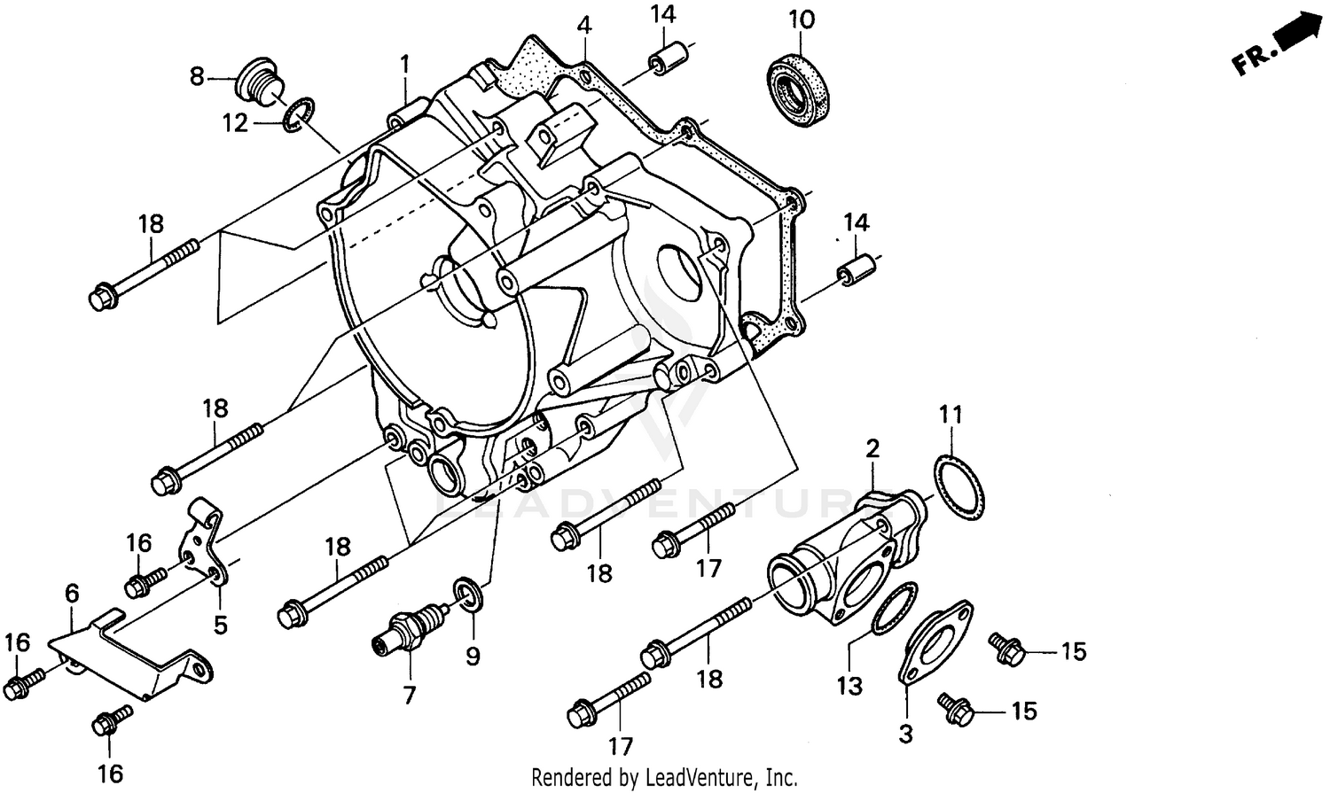REAR CRANKCASE COVER