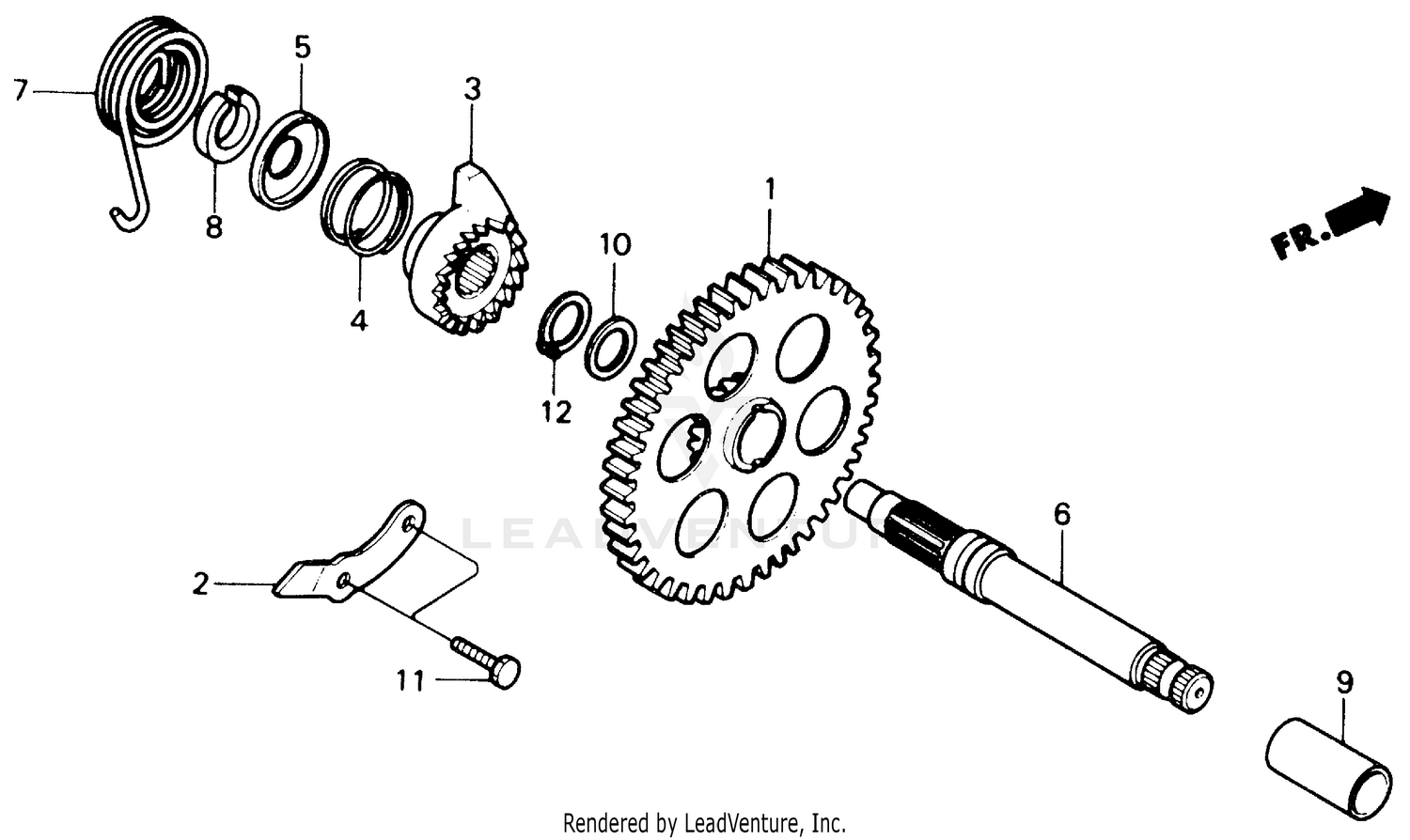 KICK STARTER SPINDLE
