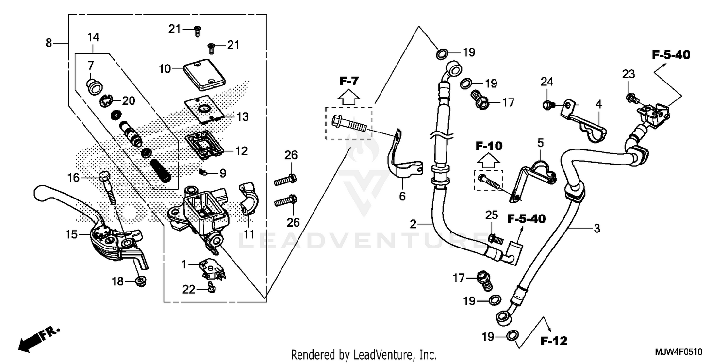 FRONT BRAKE MASTER       CYLINDER (2)