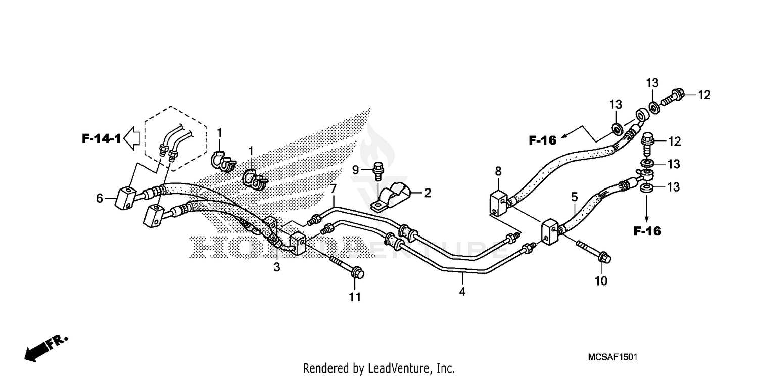 REAR BRAKE HOSE (ST1300A)