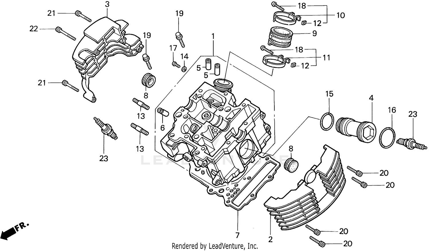 VT1100C2FRONT CYLINDER HEAD