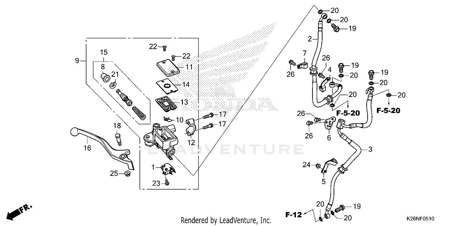 FRONT BRAKE MASTER       CYLINDER 2