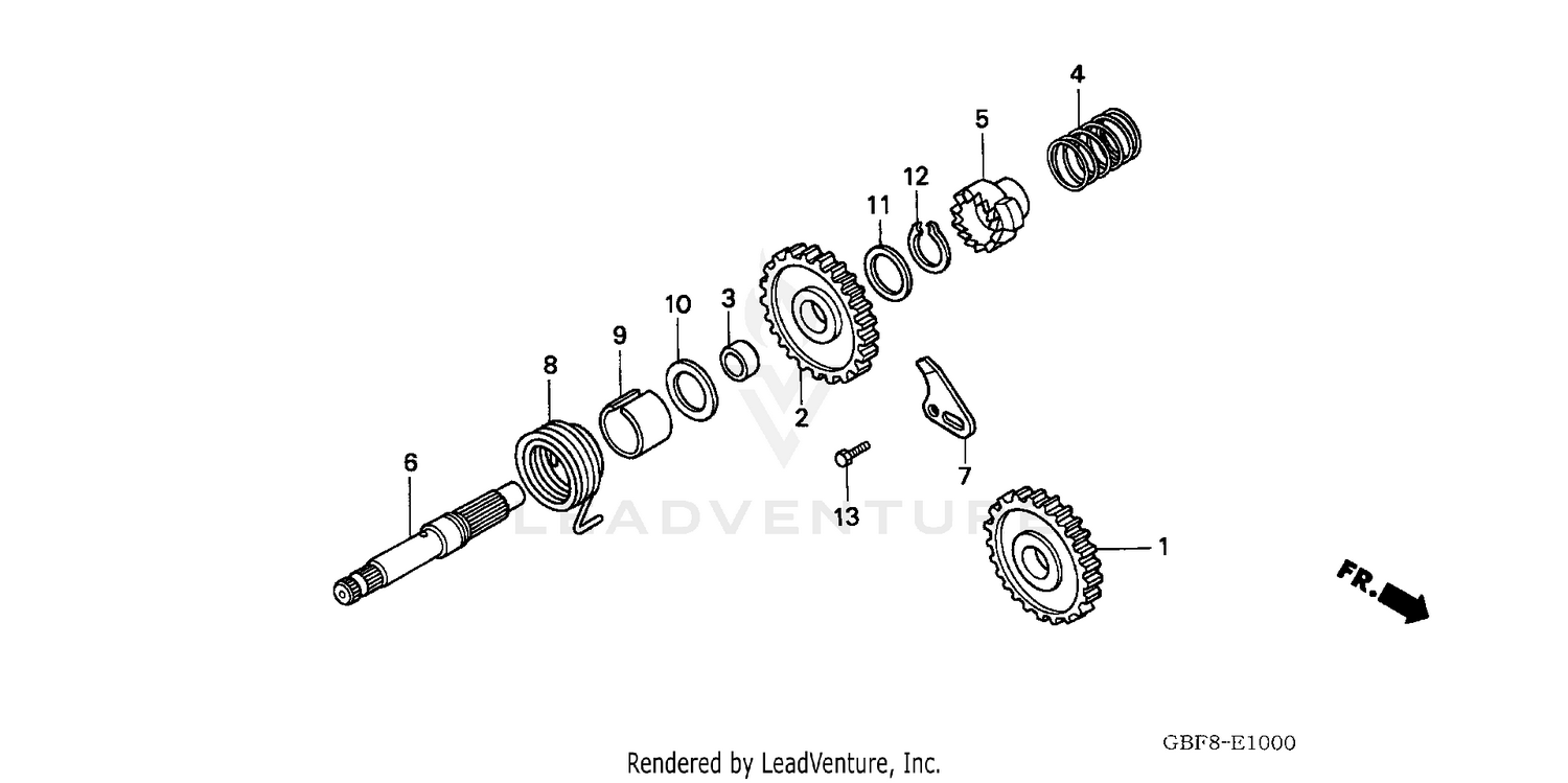 KICK STARTER SPINDLE