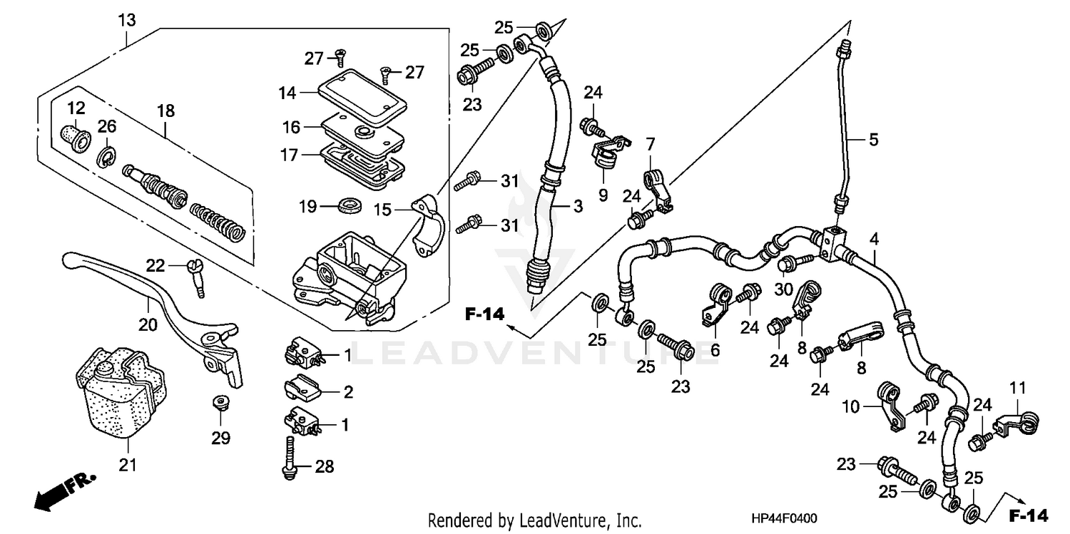 FRONT BRAKE MASTER CYLINDER