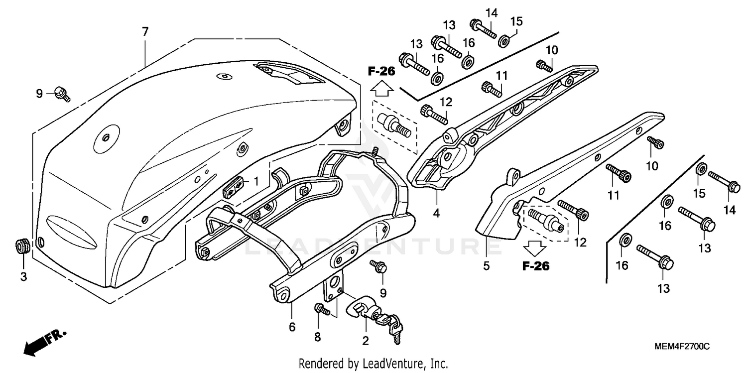 REAR FENDER + GRAB RAIL