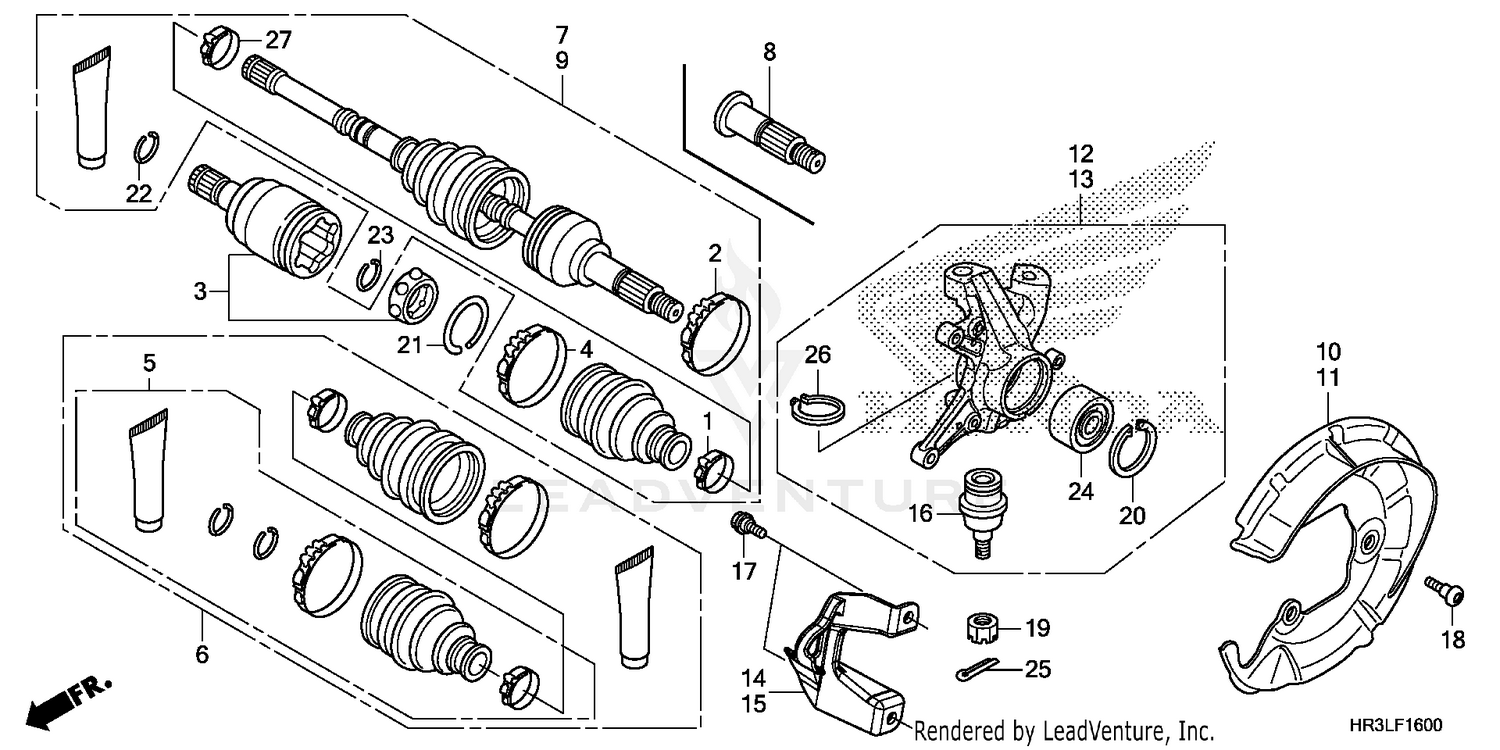 FRONT KNUCKLE@FRONT DRIVE SHAFT