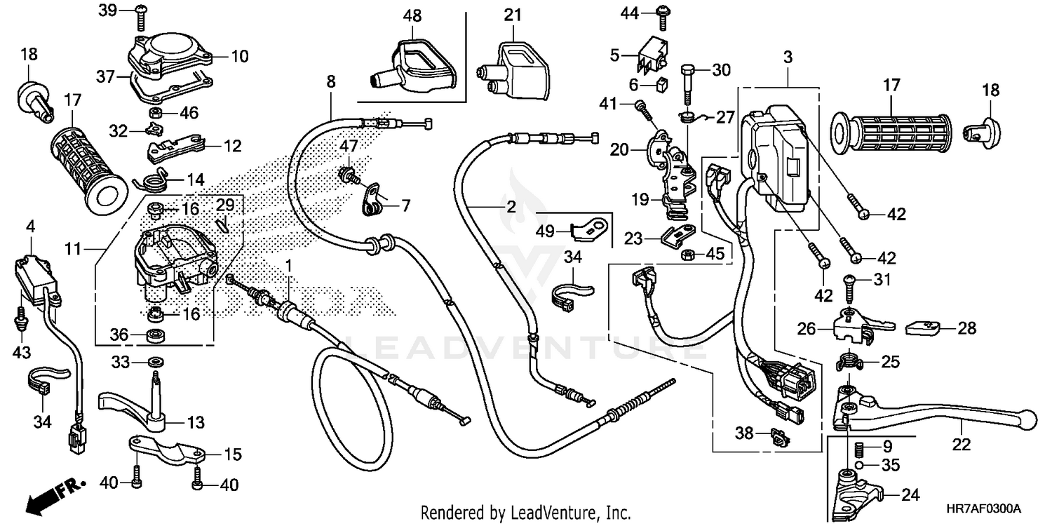 HANDLE LEVER@SWITCH@CABLE