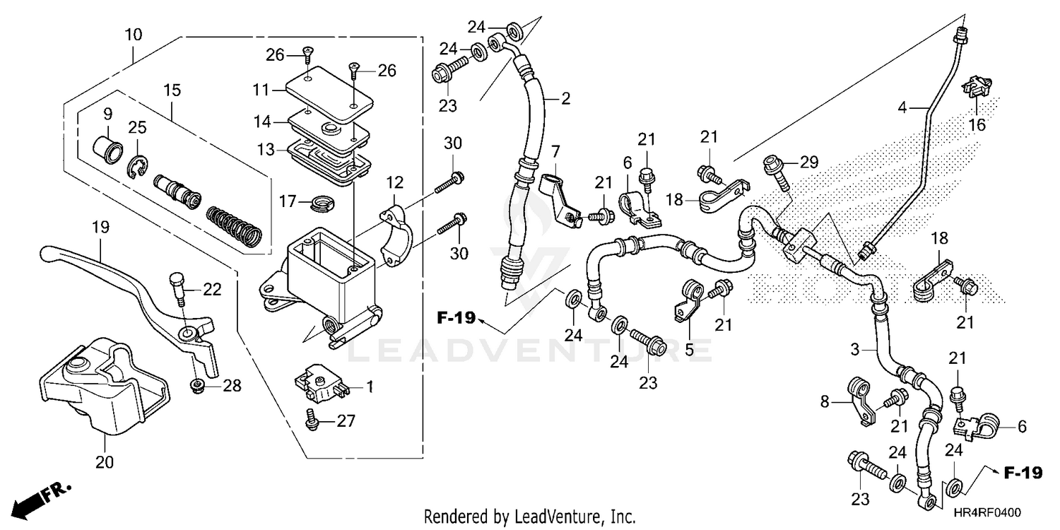FRONT BRAKE MASTER       CYLINDER