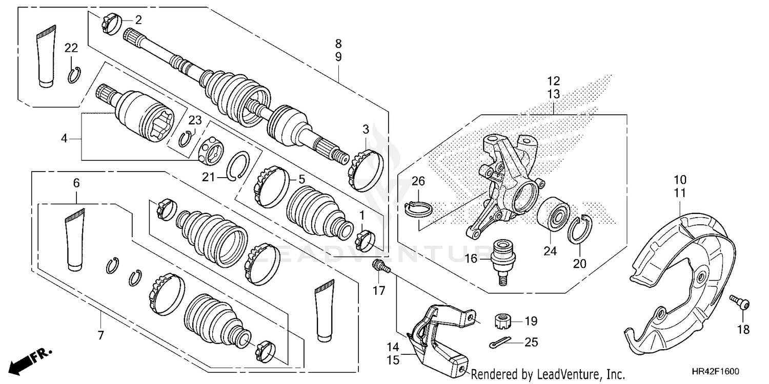 FRONT KNUCKLE@FRONT DRIVE SHAFT