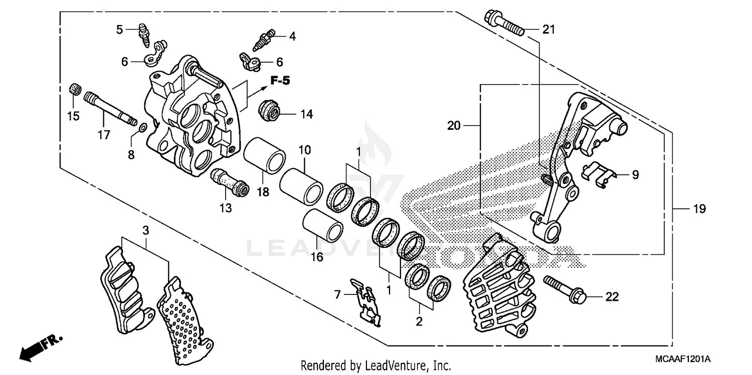 RIGHT FRONT BRAKE CALIPER (ABS)
