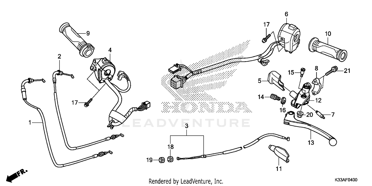HANDLE LEVER@SWITCH@CABLE