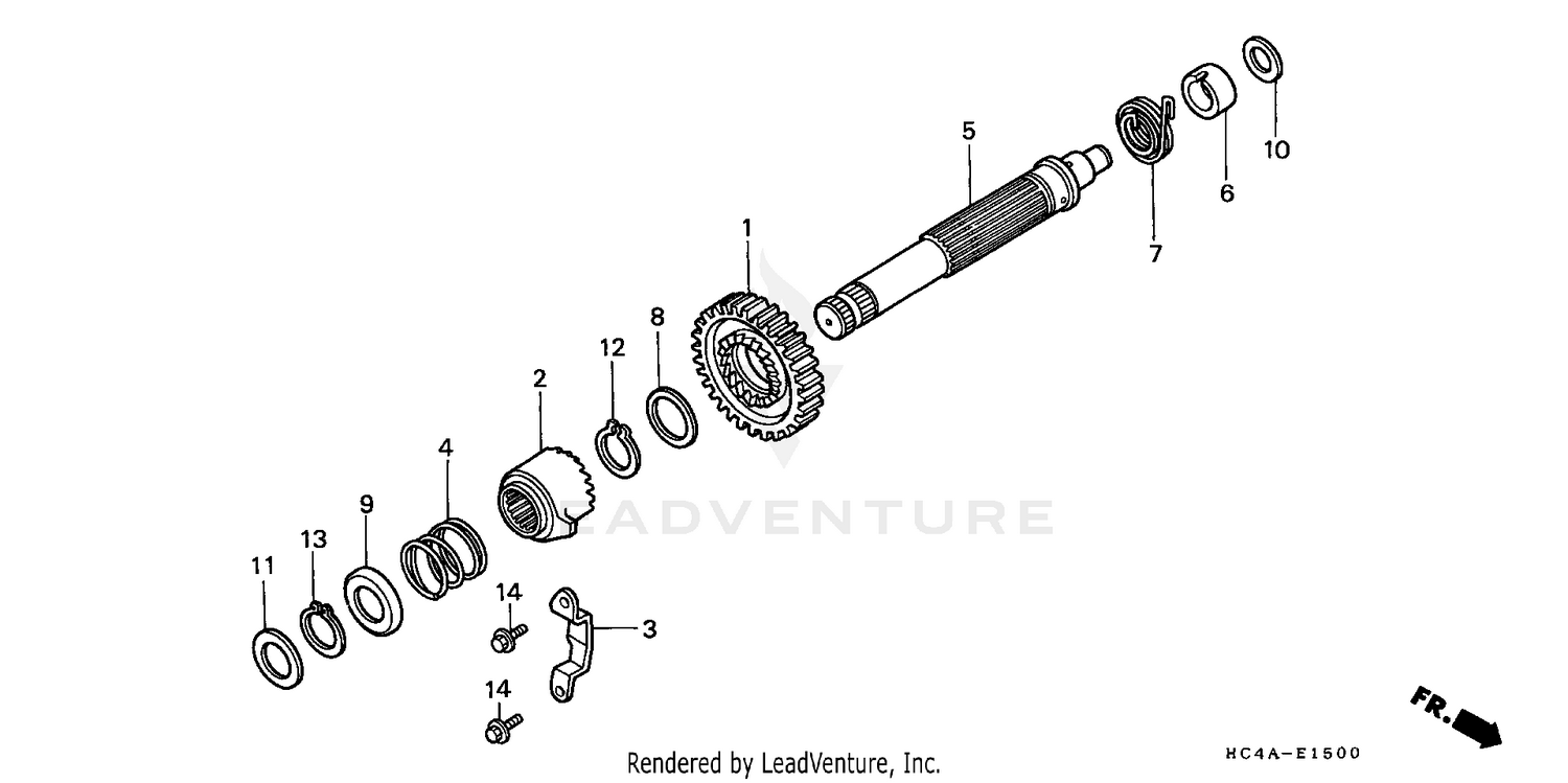 KICK STARTER SPINDLE