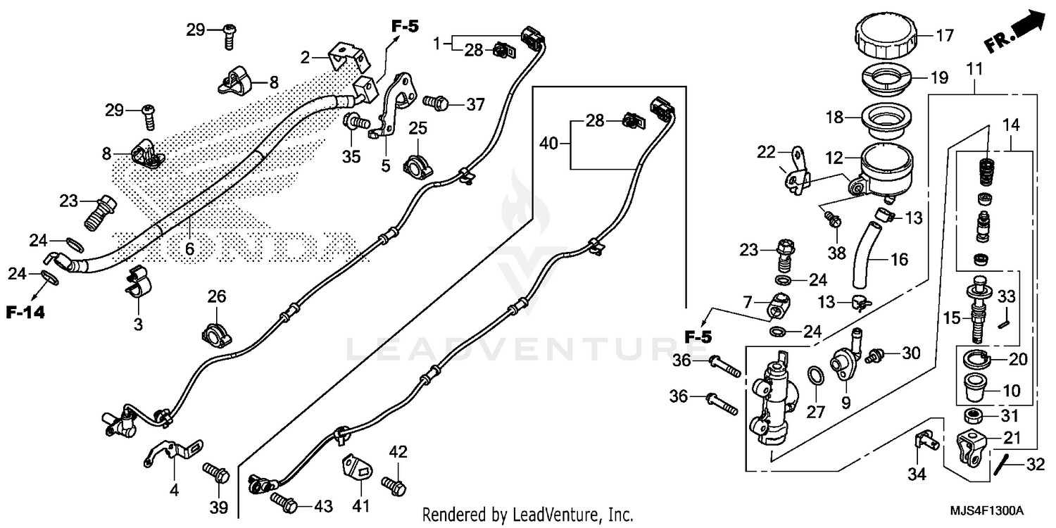 REAR BRAKE MASTER        CYLINDER