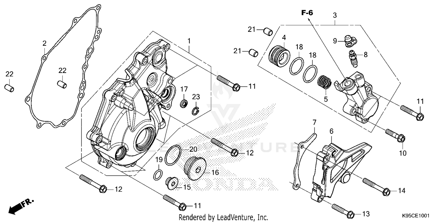 LEFT CRANKCASE COVER     (CRF250RWE)