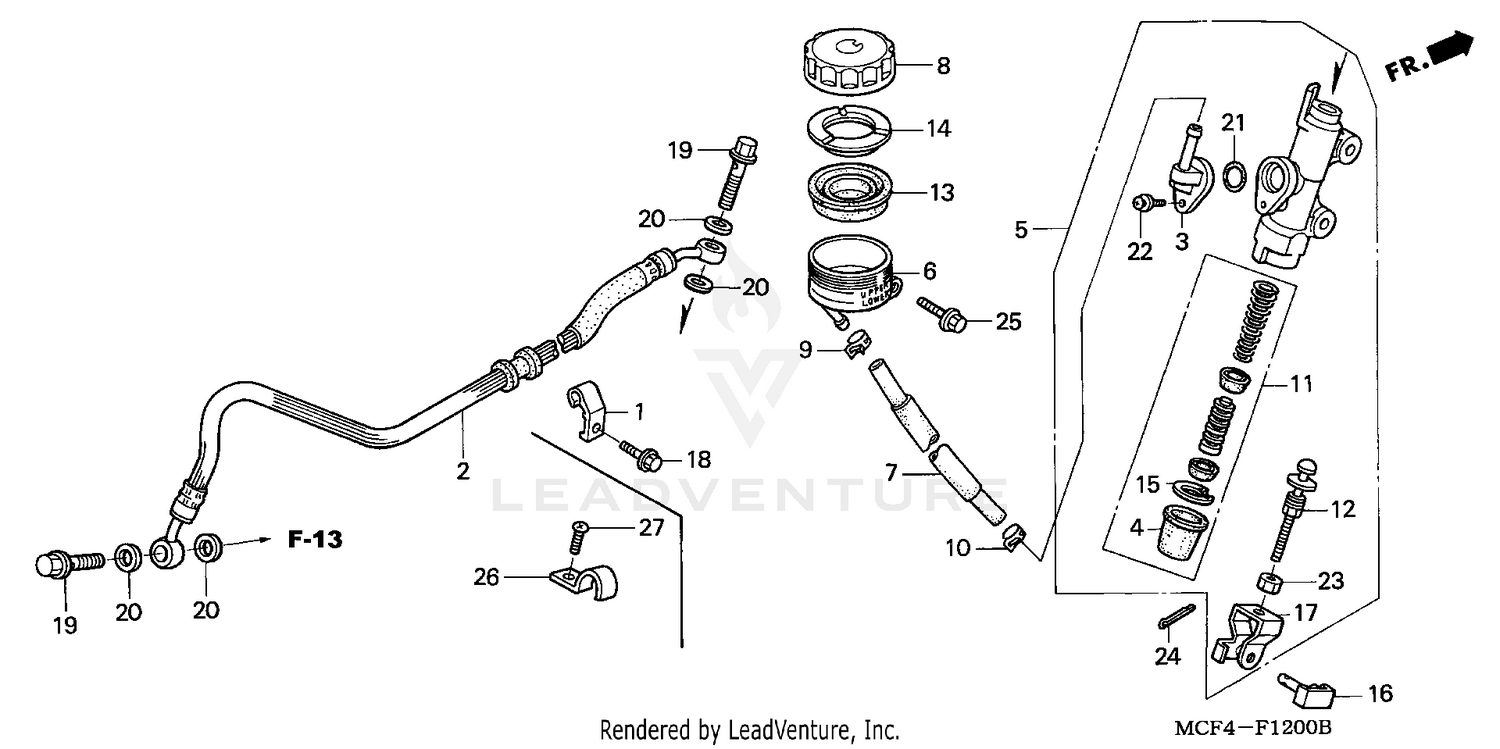 REAR BRAKE MASTER CYLINDER