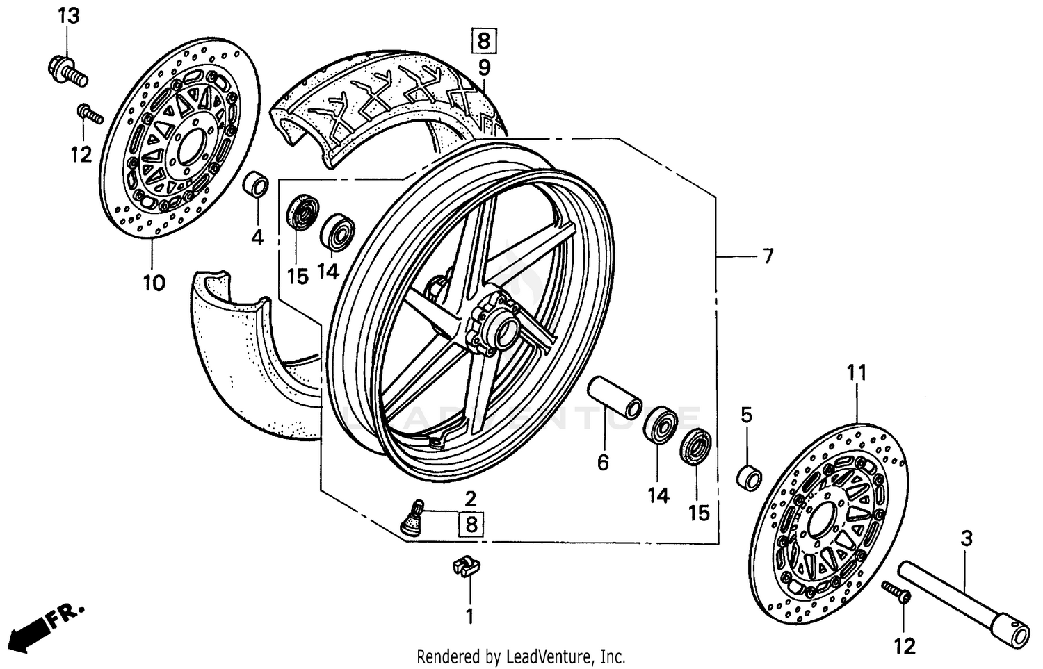 FRONT WHEEL 94-97