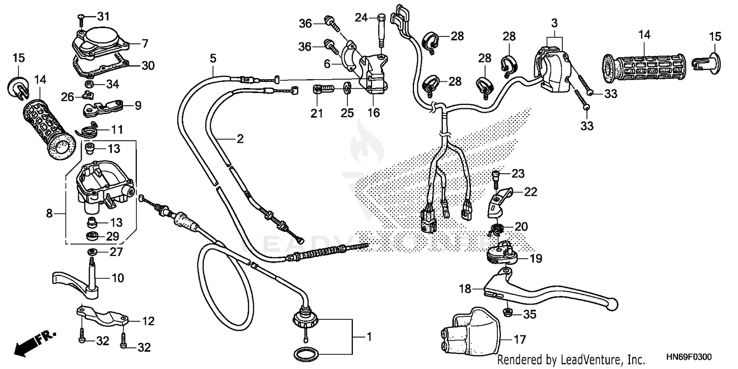 HANDLE LEVER@SWITCH@CABLE