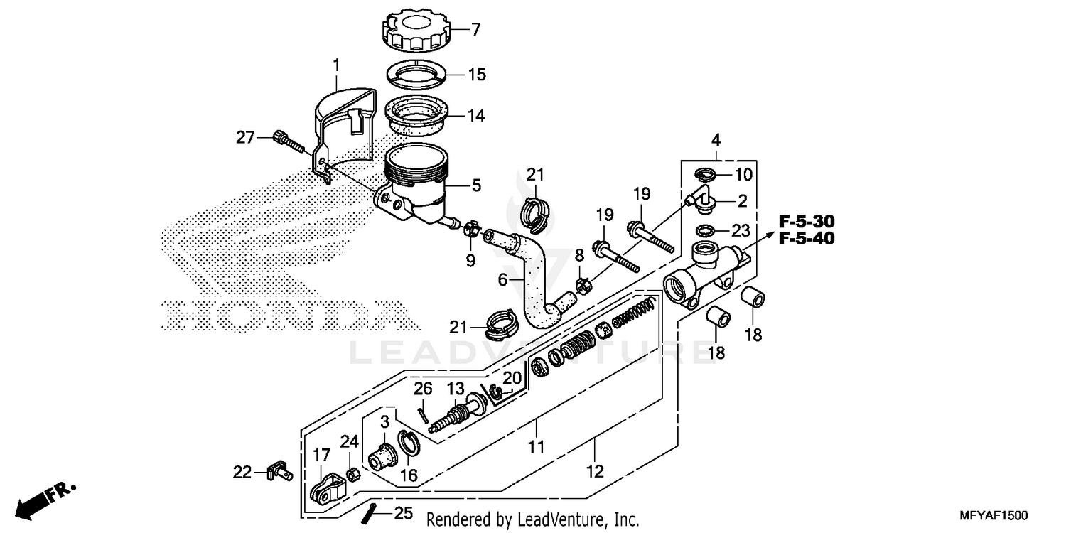 REAR BRAKE MASTER        CYLINDER